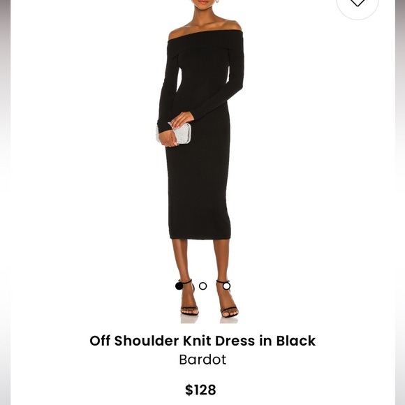 NWT Bardot Revolve Off Shoulder Long Sleeve Sweater Dress - Picture 4 of 8